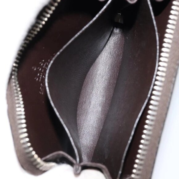 GUCCI GG Canvas Guccissima Wallet Leather Brown Silver 255452 Auth am9231 - Picture 15 of 16